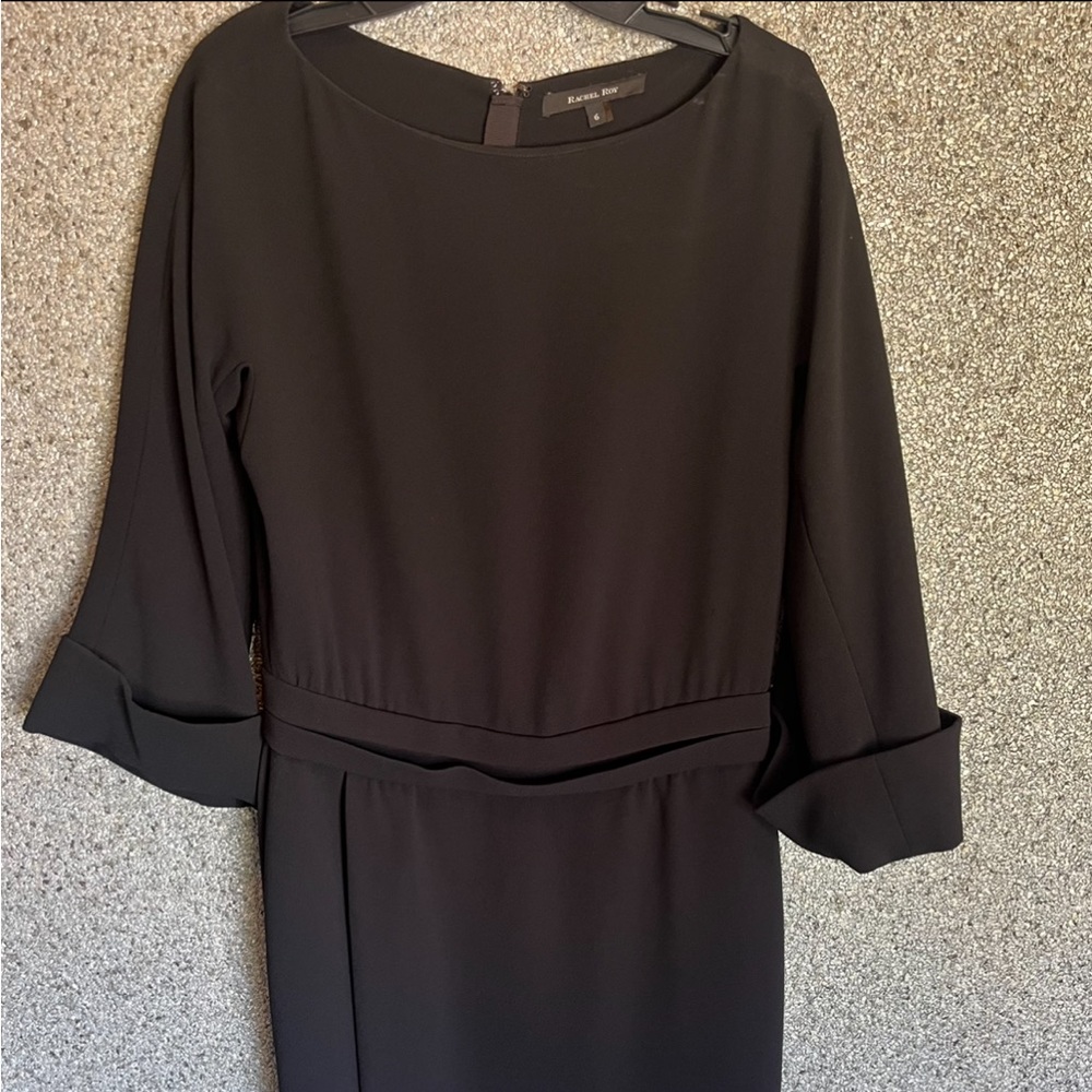 Conservative below the knee length wool dress
